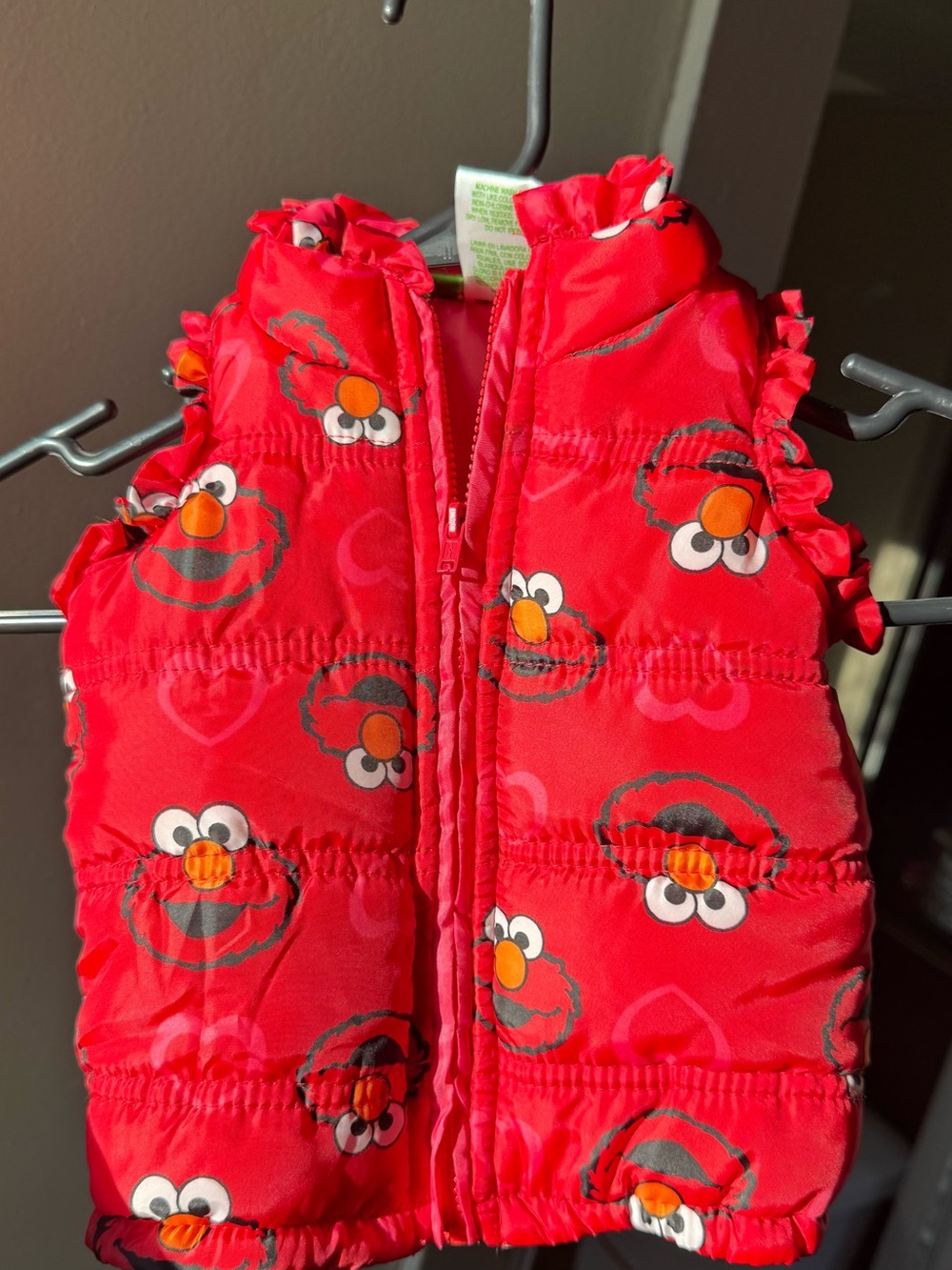 2012 Sesame Street Elmo Puffer Vest 12mth